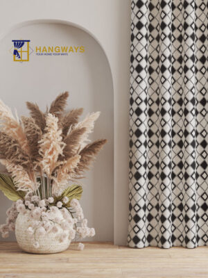 Best Monochrome Tile Pattern Curtains